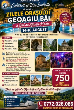 imagine - Zilele Orasului Geoagiu Bai si Bal de Sfanta Marie in Tinutul Hunedoarei cu masa festiva si petrecere