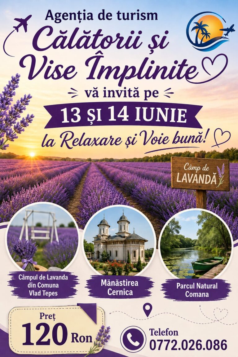 Lavandă, aer curat și relaxare în Parcul Comana