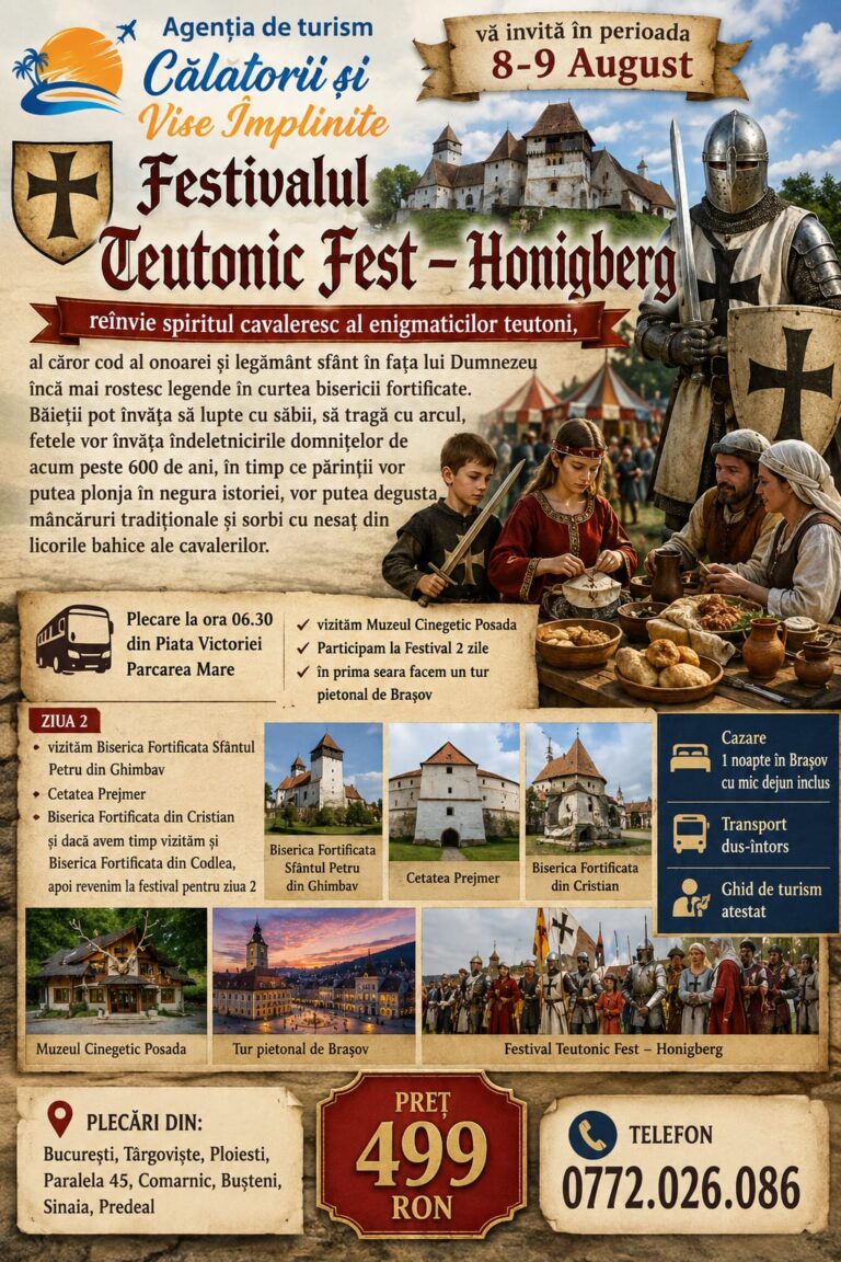 Excursie 2 zile de poveste la Festivalul Teutonic Fest – Honigberg .Cetatea Harman