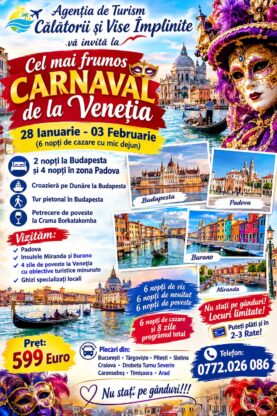 imagine - Circuit 2027 (6 Nopti 8 Zile): Budapesta – Padova – Carnavalul din Veneția & Insulele Murano și Burano