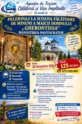 imagine - Icoana Maicii Domnului „Gherontissa”, adusă de la Mănăstirea Pantocrator din Athos la cea din Drăgănești-Vlașca