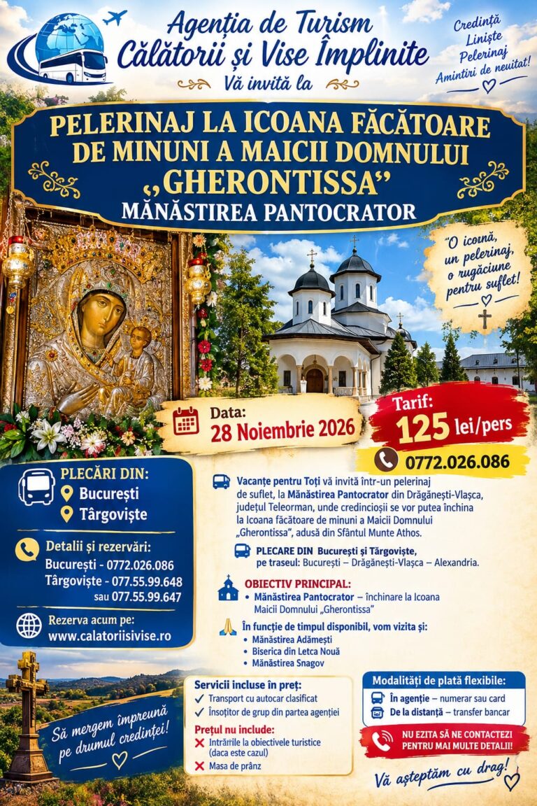 Icoana Maicii Domnului „Gherontissa”, adusă de la Mănăstirea Pantocrator din Athos la cea din Drăgănești-Vlașca